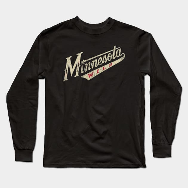 Retro Minnesota Wild Long Sleeve T-Shirt by Jedistudios 